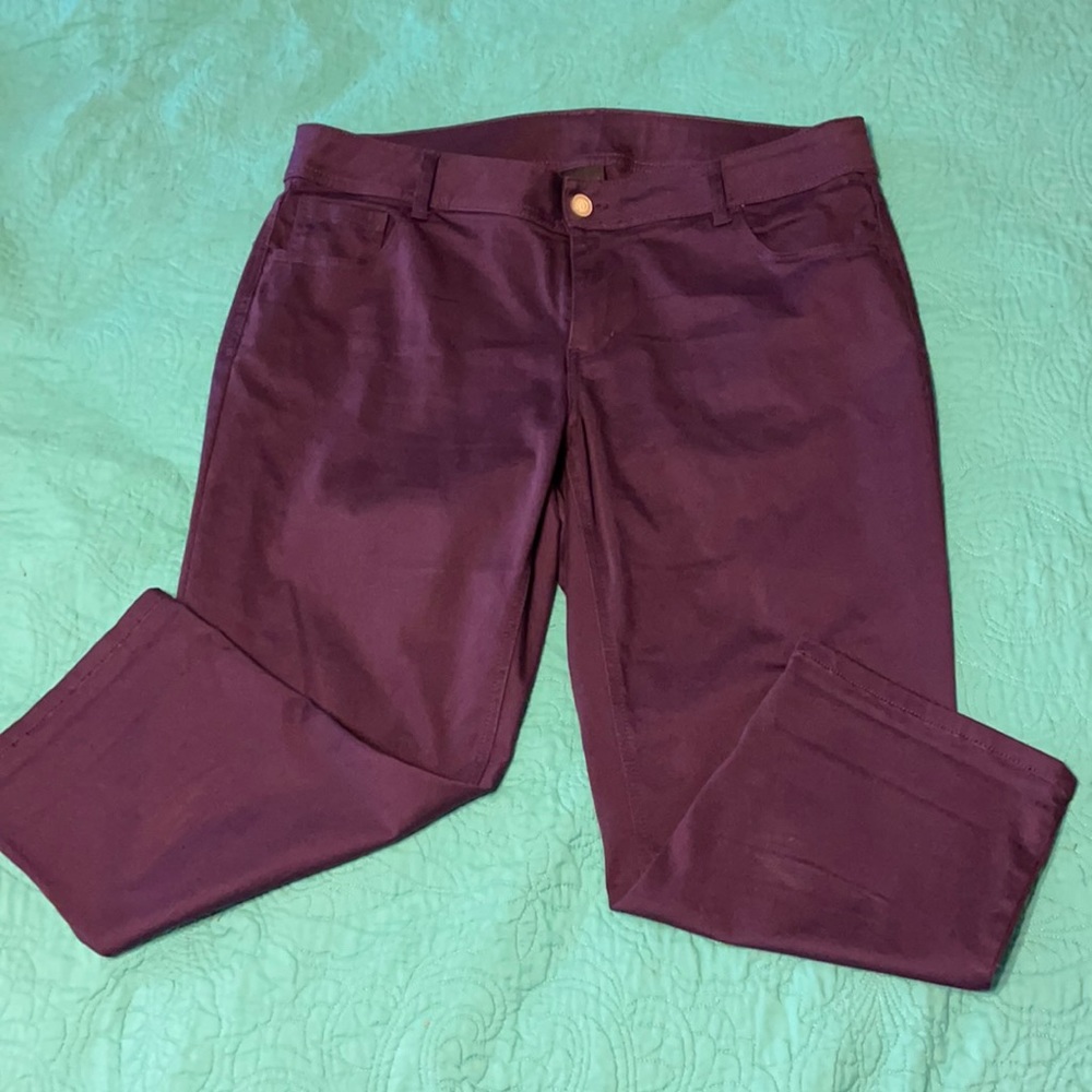 Lane Bryant Sz 18 Dress Capris Plum